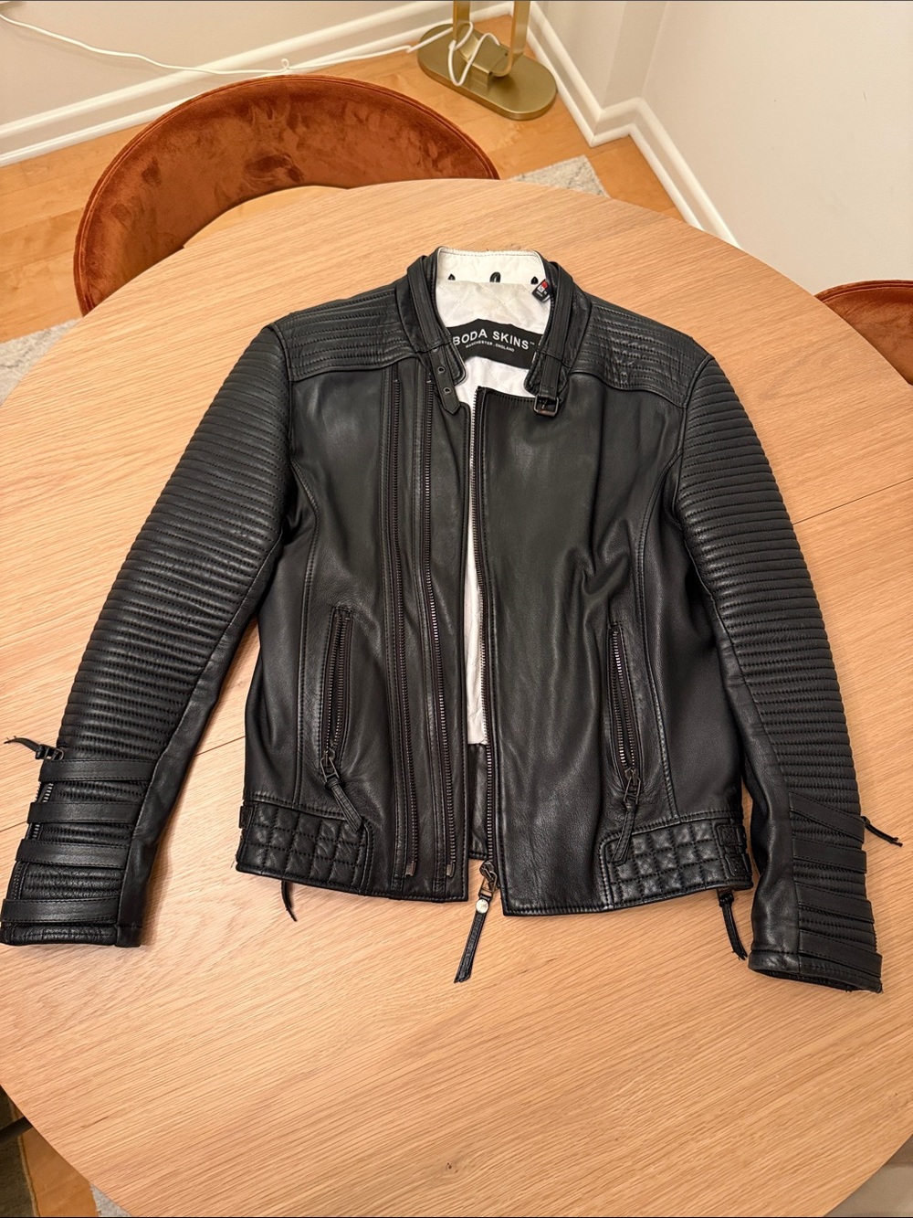 Black Napa Leather Moto Jacket